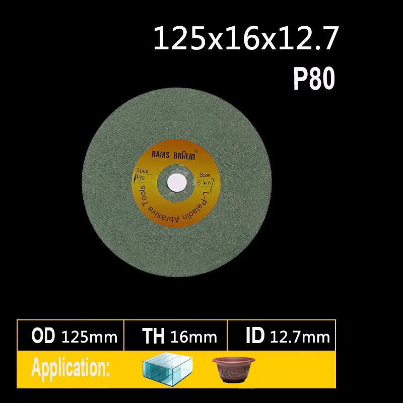 1 gabalas 125 * 16 * 12,7 mm keraminis abrazyvinis ratas P46 P60 P80 P120