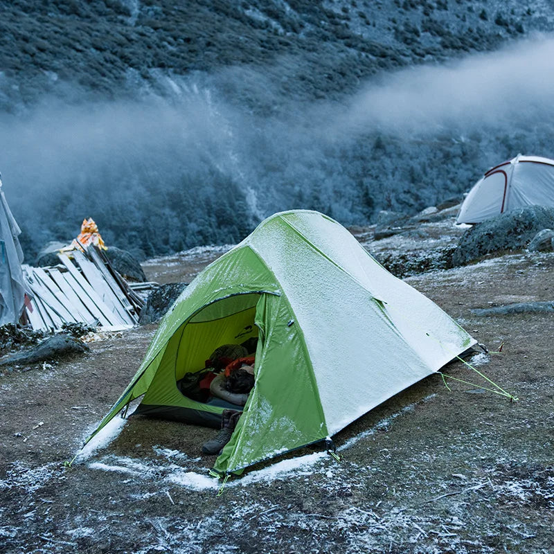 Naturehike Cloud Up 1 2 3 asmenų palapinė lauko itin lengvos nešiojamos stovyklavietės palapinės su kilimėliu Camping 20D silikoninė kelioninė palapinė