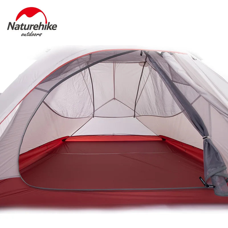 Naturehike Cloud Up 1 2 3 asmenų palapinė lauko itin lengvos nešiojamos stovyklavietės palapinės su kilimėliu Camping 20D silikoninė kelioninė palapinė