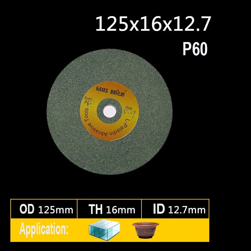 1 gabalas 125 * 16 * 12,7 mm keraminis abrazyvinis ratas P46 P60 P80 P120