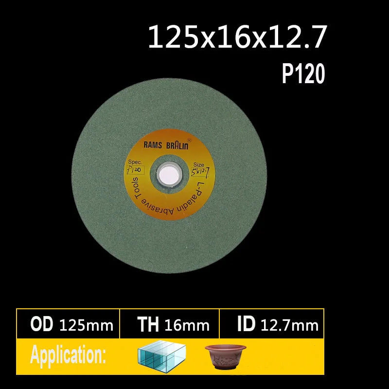 1 gabalas 125 * 16 * 12,7 mm keraminis abrazyvinis ratas P46 P60 P80 P120