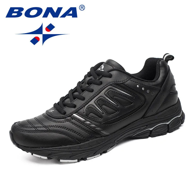 BONA New Style Vyriški bėgimo bateliai Ourdoor Bėgimo žygio sportbačiai Suvarstomi sportiniai batai Patogūs lengvi minkšti