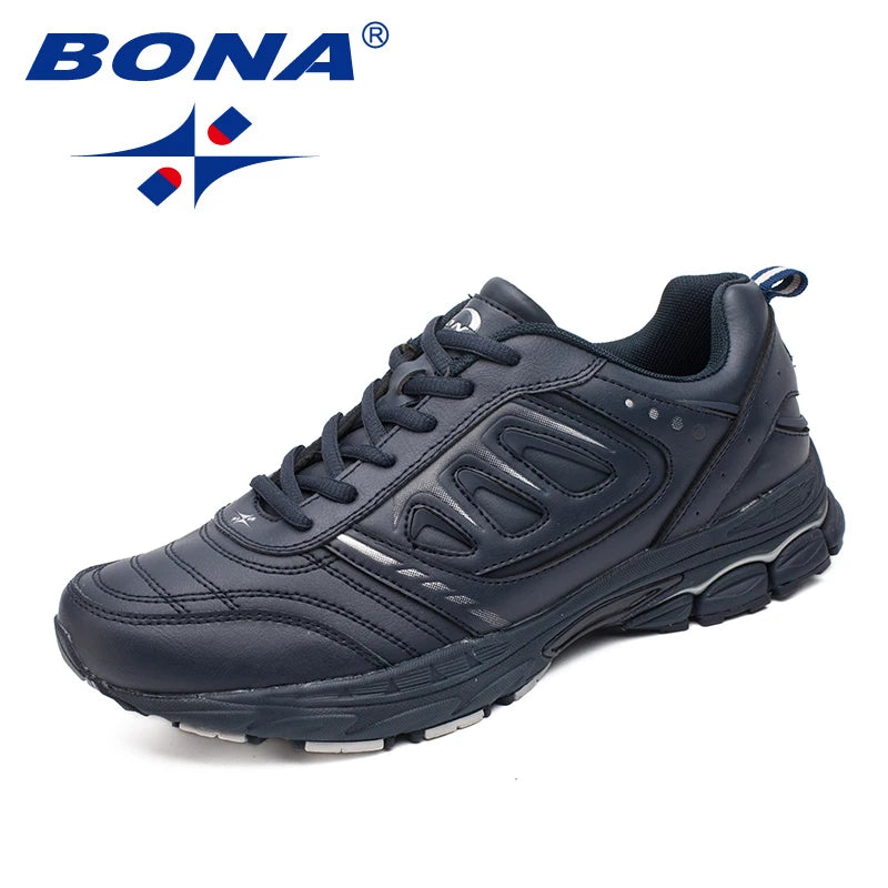 BONA New Style Vyriški bėgimo bateliai Ourdoor Bėgimo žygio sportbačiai Suvarstomi sportiniai batai Patogūs lengvi minkšti