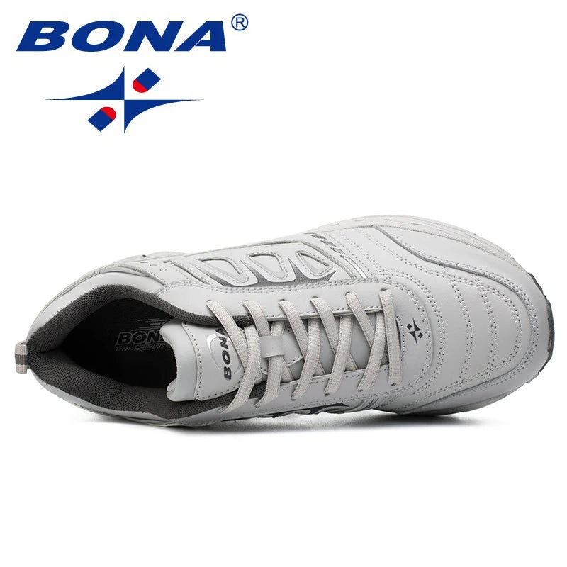 BONA New Style Vyriški bėgimo bateliai Ourdoor Bėgimo žygio sportbačiai Suvarstomi sportiniai batai Patogūs lengvi minkšti