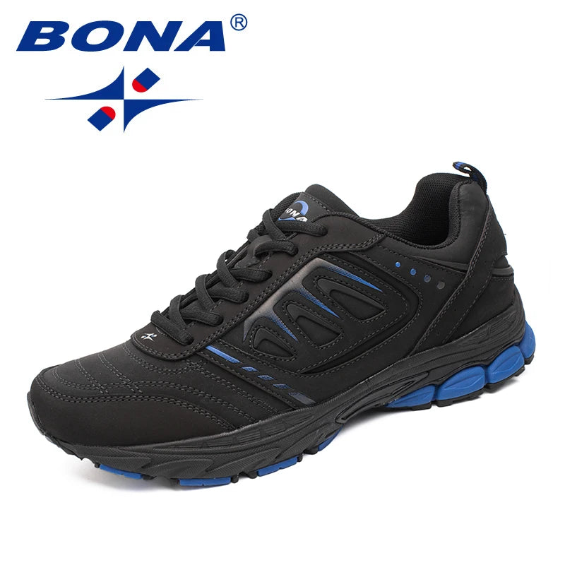 BONA New Style Vyriški bėgimo bateliai Ourdoor Bėgimo žygio sportbačiai Suvarstomi sportiniai batai Patogūs lengvi minkšti