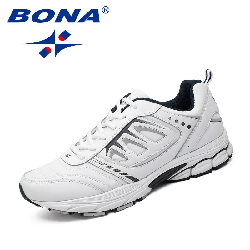 BONA New Style Vyriški bėgimo bateliai Ourdoor Bėgimo žygio sportbačiai Suvarstomi sportiniai batai Patogūs lengvi minkšti