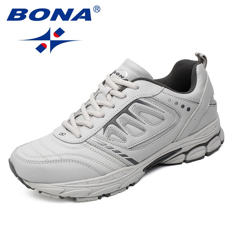 BONA New Style Vyriški bėgimo bateliai Ourdoor Bėgimo žygio sportbačiai Suvarstomi sportiniai batai Patogūs lengvi minkšti