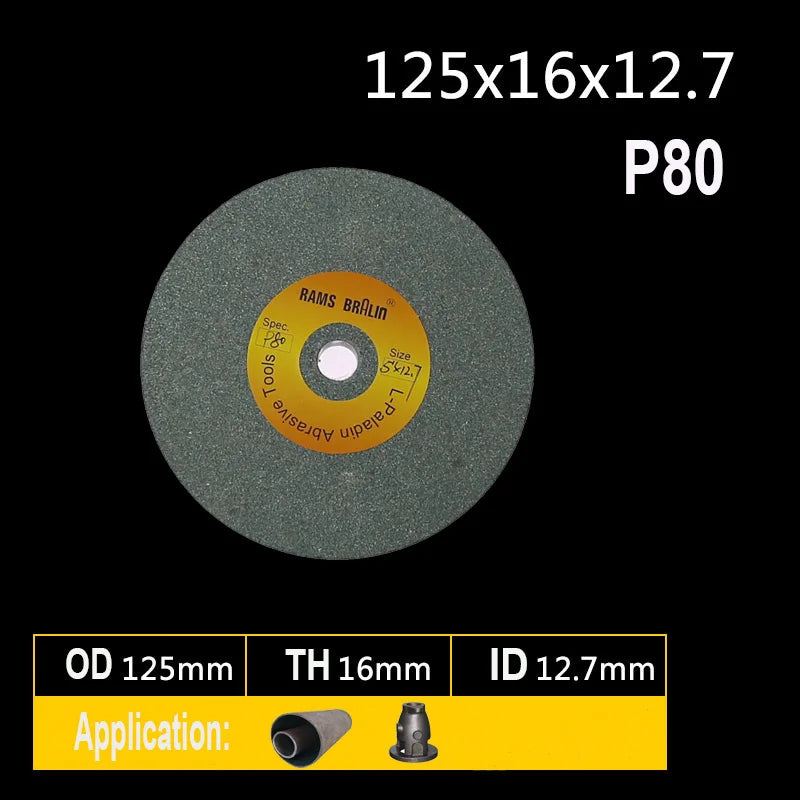 1 gabalas 125 * 16 * 12,7 mm keraminis abrazyvinis ratas P46 P60 P80 P120