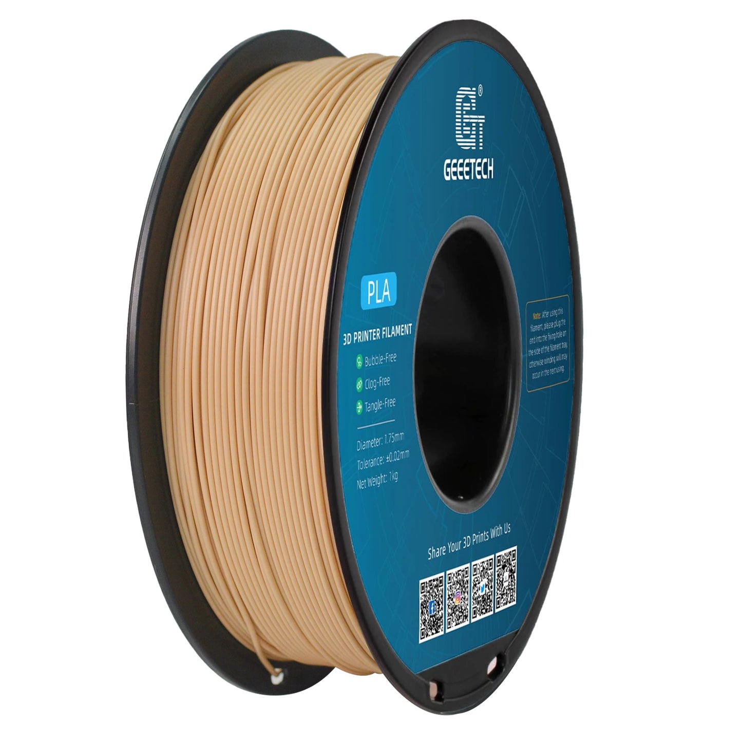 Geeetech 3D spausdintuvas Filament PLA PETG plastikas 1kg 1,75 mm, nesipainioja, 3D spausdinimo vielos medžiagos, juoda, balta, vakuuminė pakuotė