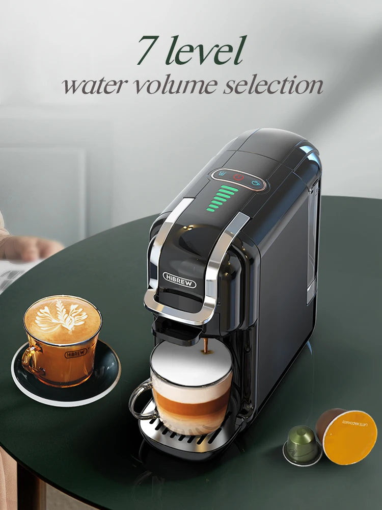 HiBREW 5 viename kelių kapsulių kavos aparatas karštas/šaltas DG Cappuccino Nes maža kapsulė ESE pod maltos kavos kavinė 20 barų H2B