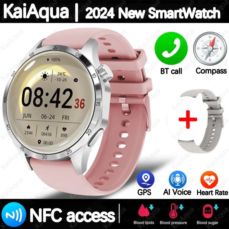 2025 m. Android GT4 Pro GPS NFC Smart Watch Men 360*360 AMOLED ekranas Širdies ritmas Bluetooth Call IP68 vandeniui atsparus vyriškas išmanusis laikrodis