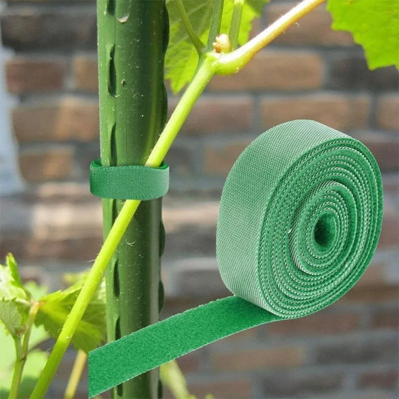 10/1M Nylon Plant Ties Plant Bandage Hook Tie Loop Adjustable Plant Support Reusable Fastener Tape for Home Garden Accessories