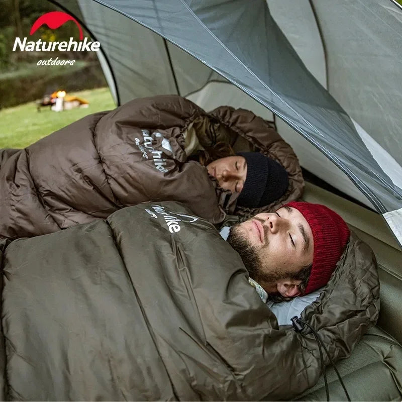 Naturehike Sleeping Bag Polyester Cotton Ultralight Winter Envelope Sleeping Bags for Adult Outdoor Camping Tourist Waterproof