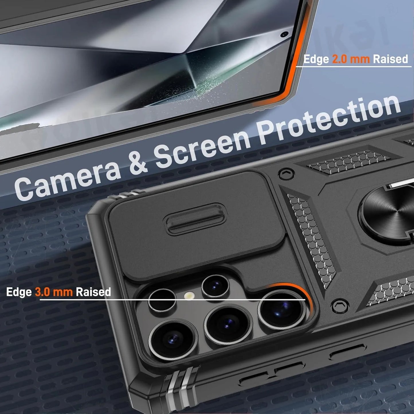 Camera Slide Lens Case For Samsung Galaxy S25 Ultra S24 Ultra S24 FE S23 FE A55 A16 A15 A54 A52 A35 Protective Grade Rugged Cove