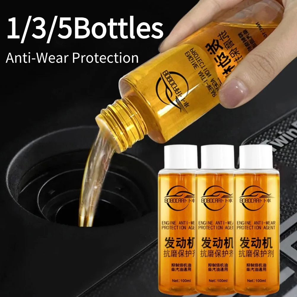 1/3/5Bottles Engine Anti-Wear Protective Agent Noise-Reduction Jitter Strong Burning Engine Oil Liquid Additive Car Supplies