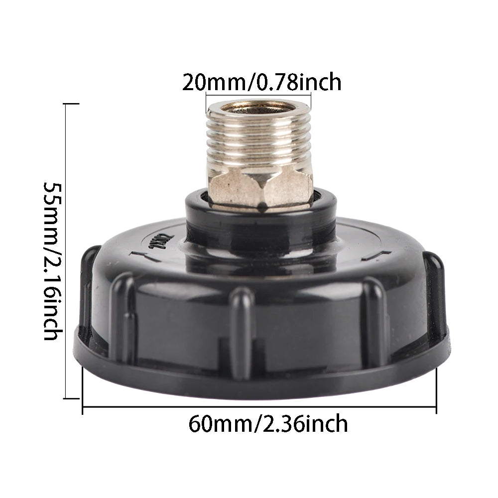 1/2" 3/4" 1" Female Thread IBC Tank Adapter S60 Water Tap Connector Valve Replacement Fitting Garden Irrigation Tool 1PCS