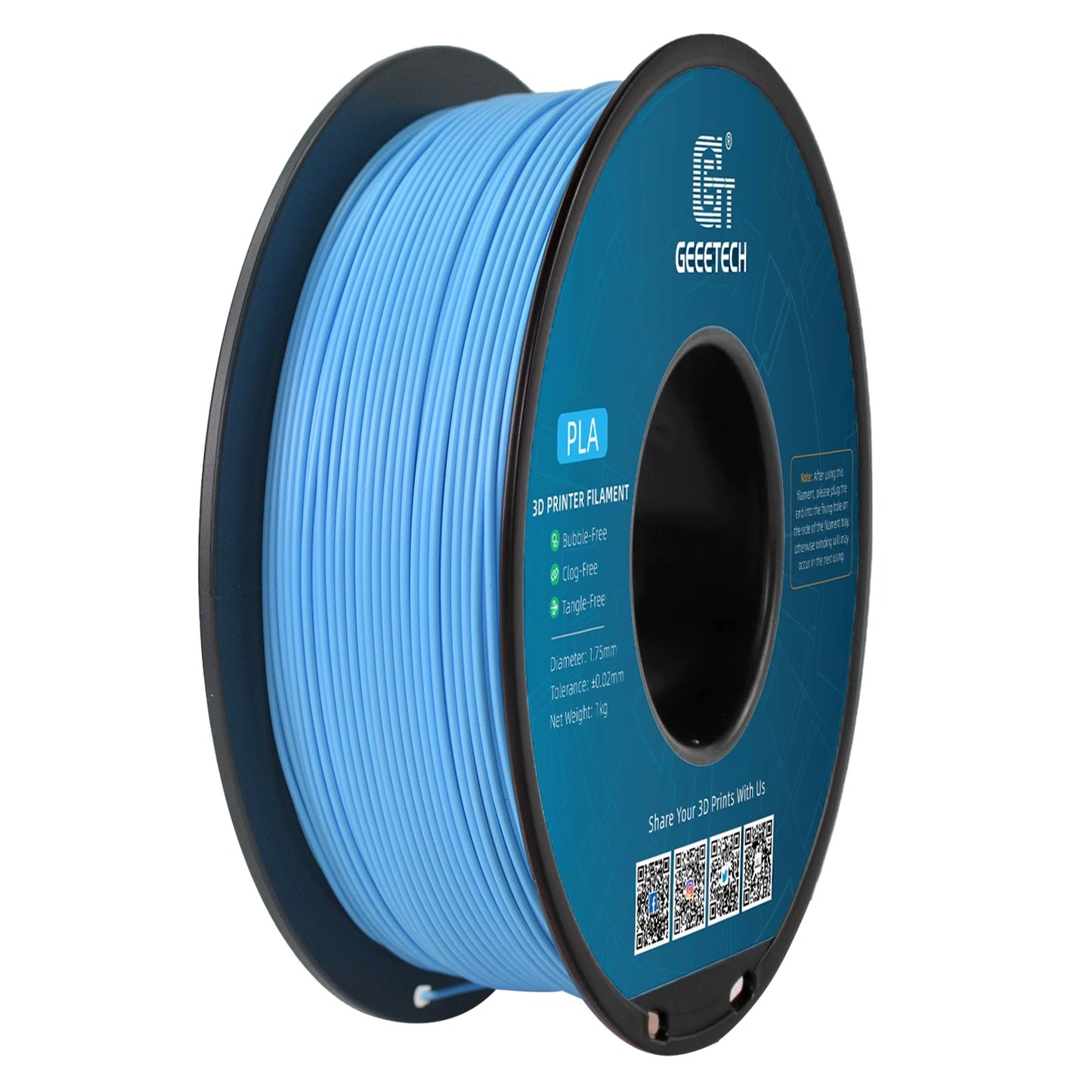 Geeetech 3D spausdintuvas Filament PLA PETG plastikas 1kg 1,75 mm, nesipainioja, 3D spausdinimo vielos medžiagos, juoda, balta, vakuuminė pakuotė