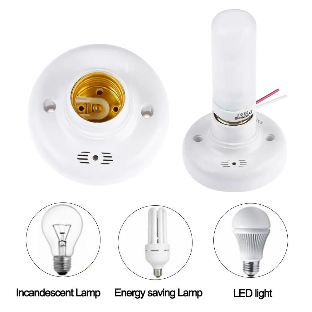 Sound Voice Control Sensor Lamp Base Delay Switch AC220V LED Bulb Holder E27 Screw Lighting Accessories Light Socket Adapter