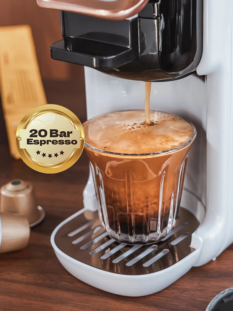 HiBREW 5 viename kelių kapsulių kavos aparatas karštas/šaltas DG Cappuccino Nes maža kapsulė ESE pod maltos kavos kavinė 20 barų H2B