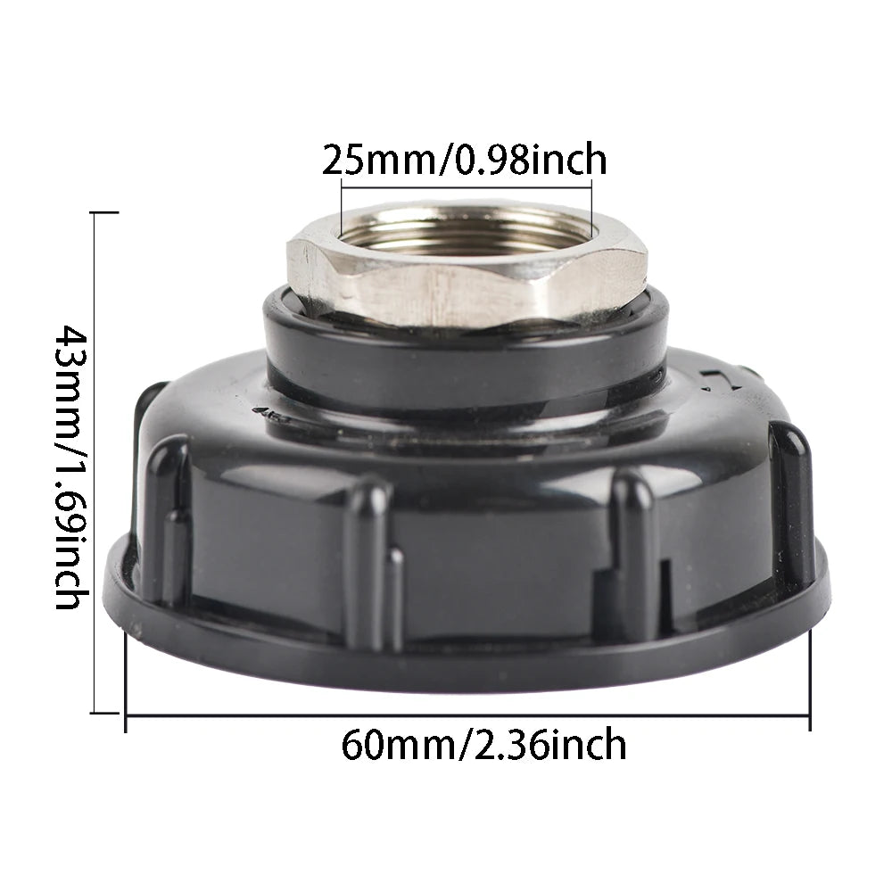 1/2" 3/4" 1" Female Thread IBC Tank Adapter S60 Water Tap Connector Valve Replacement Fitting Garden Irrigation Tool 1PCS