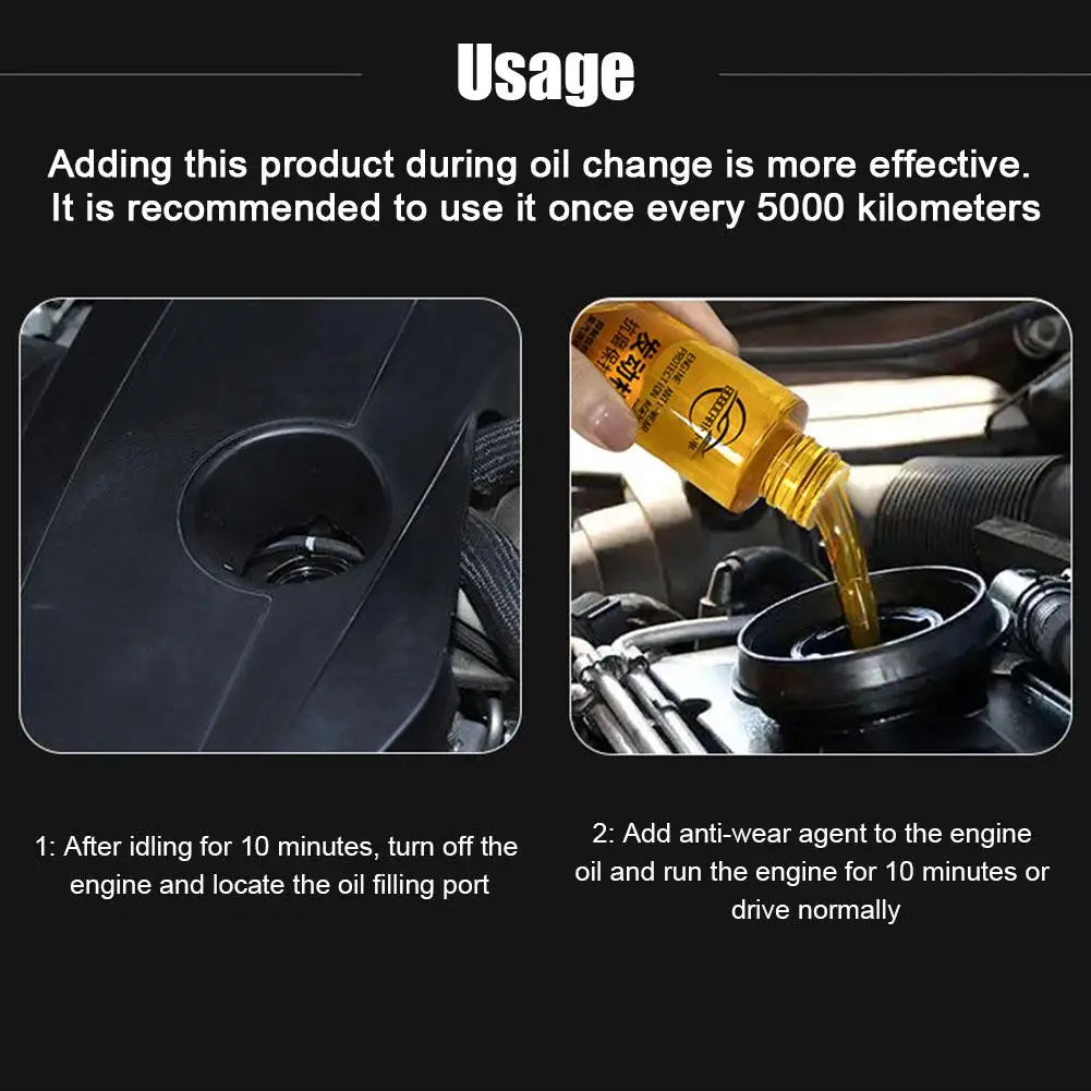 1/3/5Bottles Engine Anti-Wear Protective Agent Noise-Reduction Jitter Strong Burning Engine Oil Liquid Additive Car Supplies