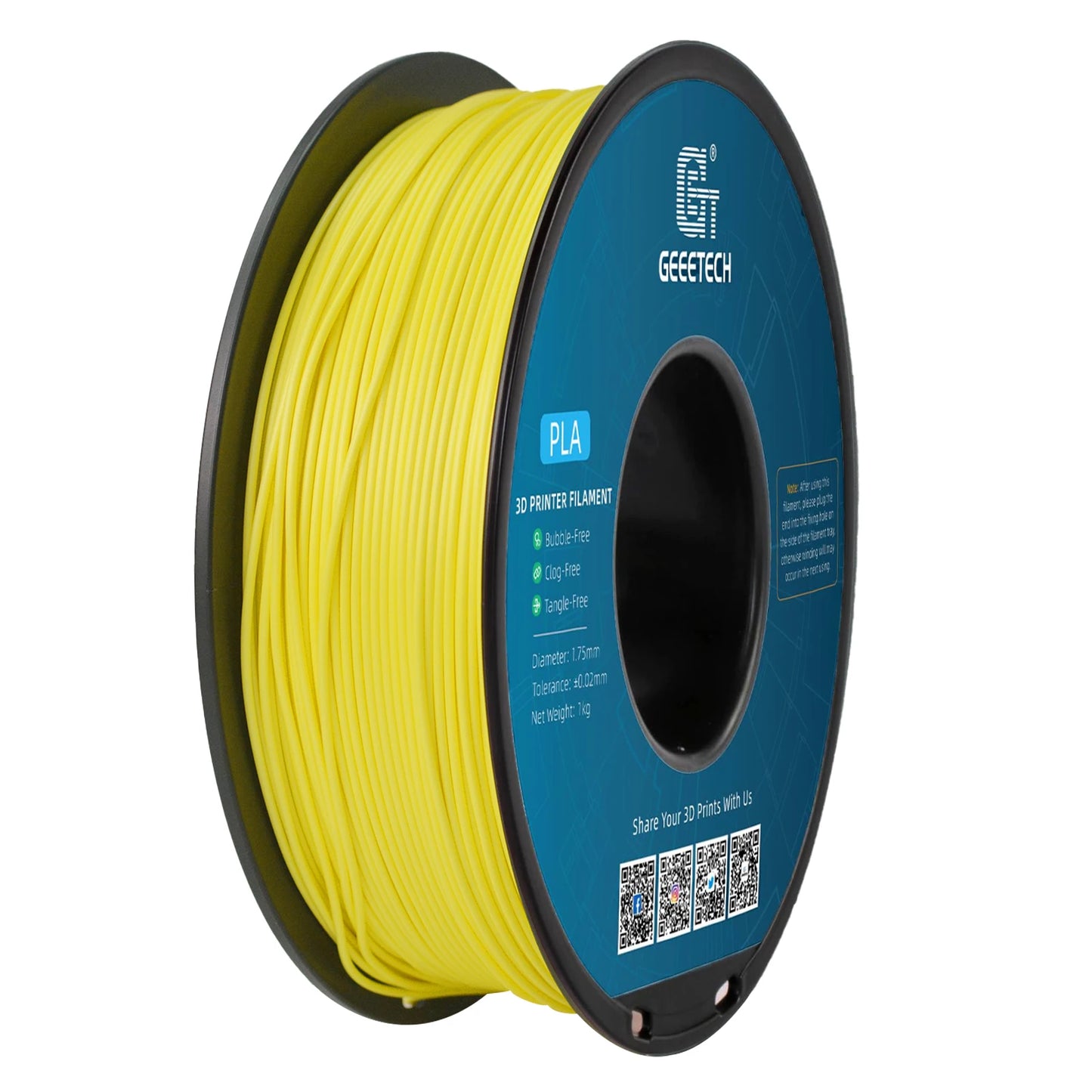 Geeetech 3D spausdintuvas Filament PLA PETG plastikas 1kg 1,75 mm, nesipainioja, 3D spausdinimo vielos medžiagos, juoda, balta, vakuuminė pakuotė