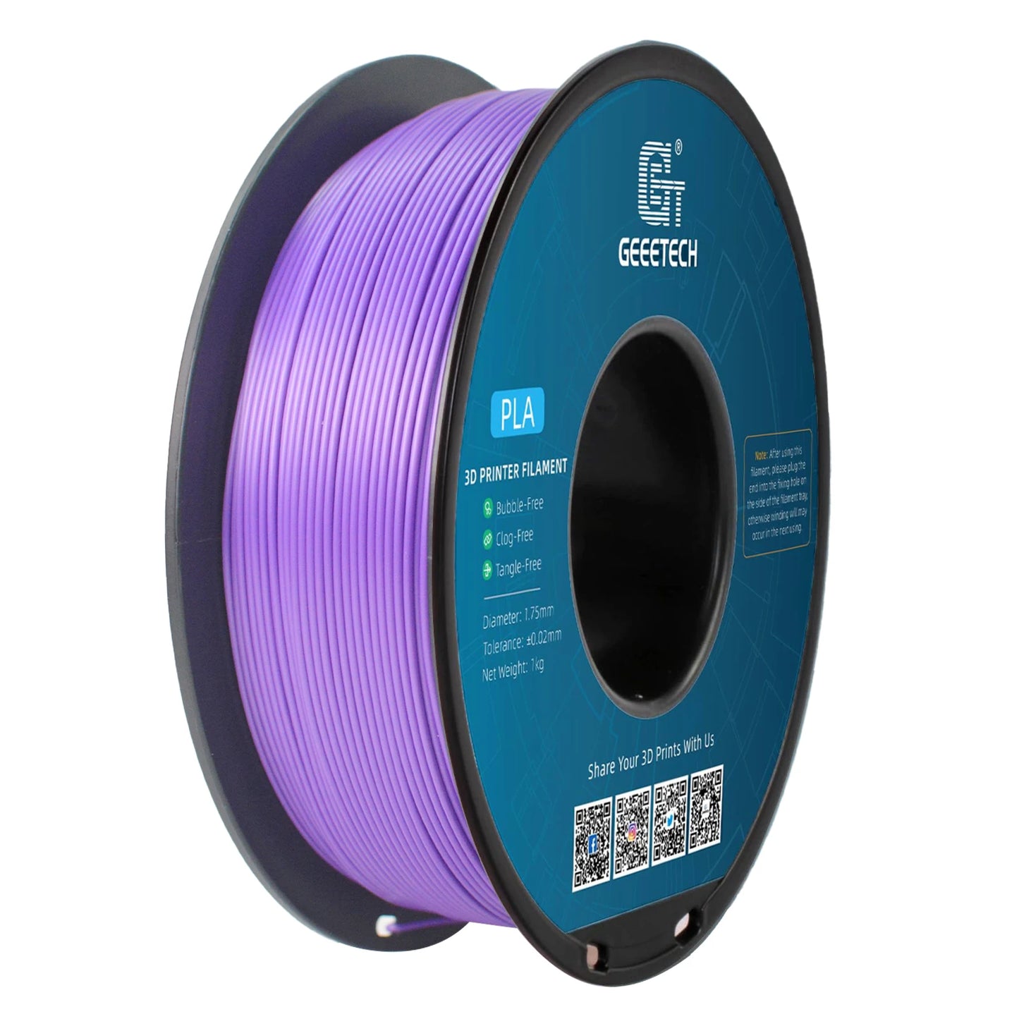 Geeetech 3D spausdintuvas Filament PLA PETG plastikas 1kg 1,75 mm, nesipainioja, 3D spausdinimo vielos medžiagos, juoda, balta, vakuuminė pakuotė