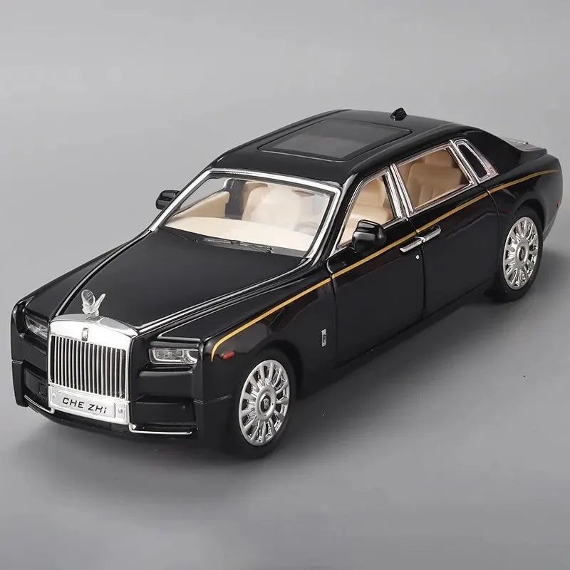1:24 RR fantominio modelio, cinko lydinio, ištraukiami atgal, liejami žaisliniai automobiliai su garsu ir šviesa, skirti vaikams berniukui, mergaitei