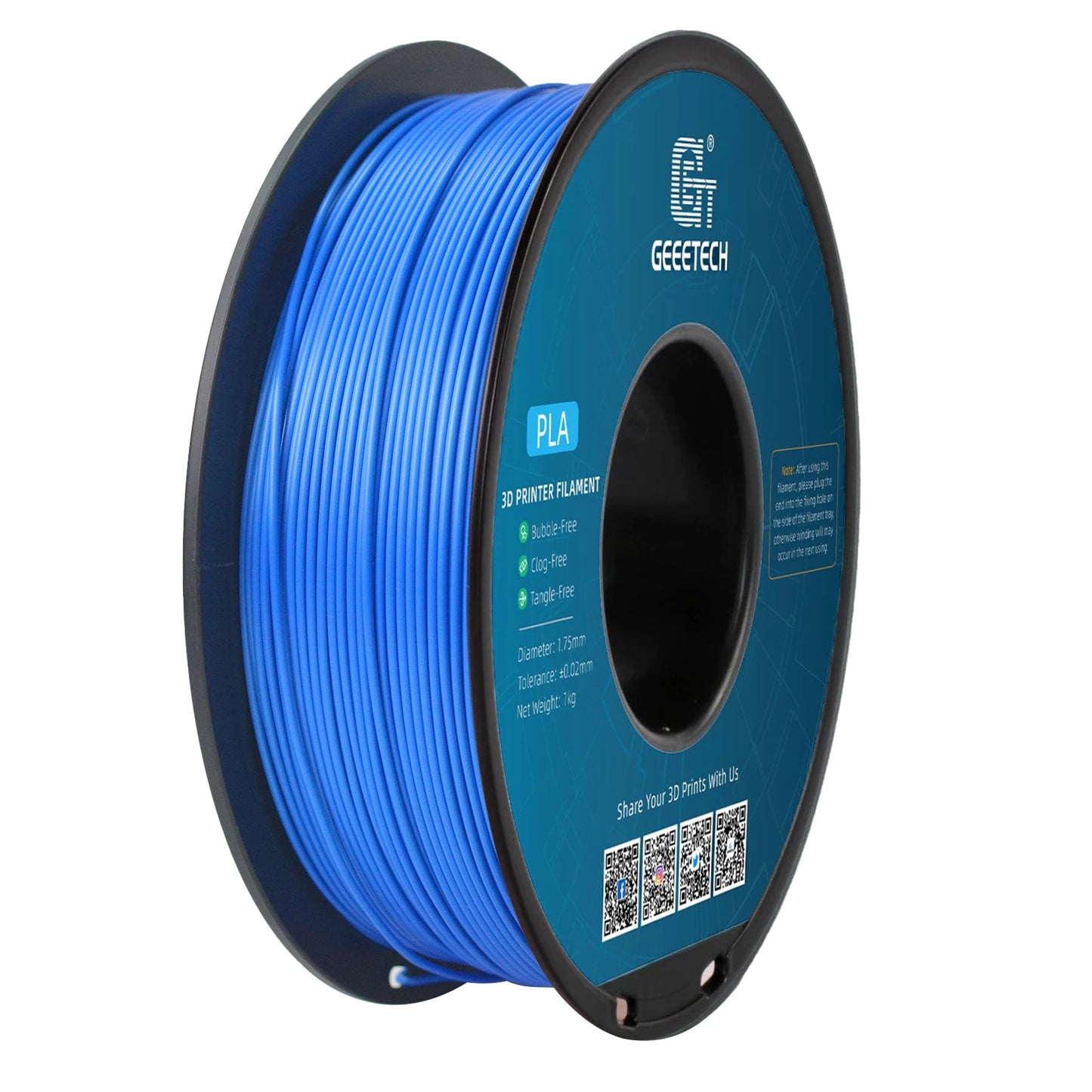Geeetech 3D spausdintuvas Filament PLA PETG plastikas 1kg 1,75 mm, nesipainioja, 3D spausdinimo vielos medžiagos, juoda, balta, vakuuminė pakuotė