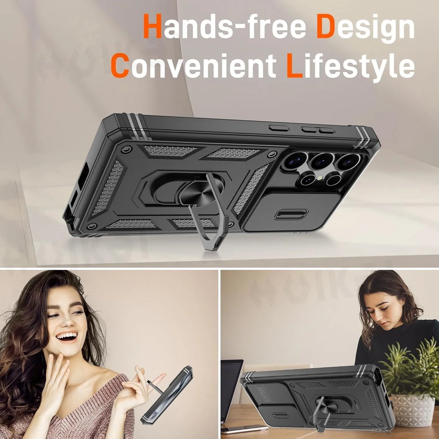 Camera Slide Lens Case For Samsung Galaxy S25 Ultra S24 Ultra S24 FE S23 FE A55 A16 A15 A54 A52 A35 Protective Grade Rugged Cove