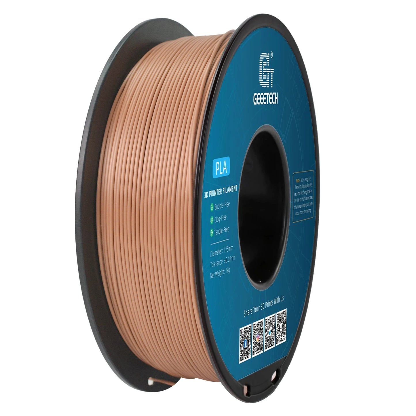 Geeetech 3D spausdintuvas Filament PLA PETG plastikas 1kg 1,75 mm, nesipainioja, 3D spausdinimo vielos medžiagos, juoda, balta, vakuuminė pakuotė