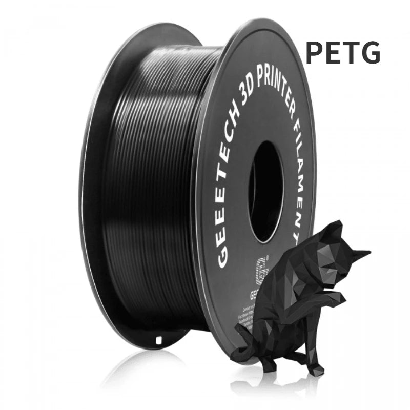 Geeetech 3D spausdintuvas Filament PLA PETG plastikas 1kg 1,75 mm, nesipainioja, 3D spausdinimo vielos medžiagos, juoda, balta, vakuuminė pakuotė