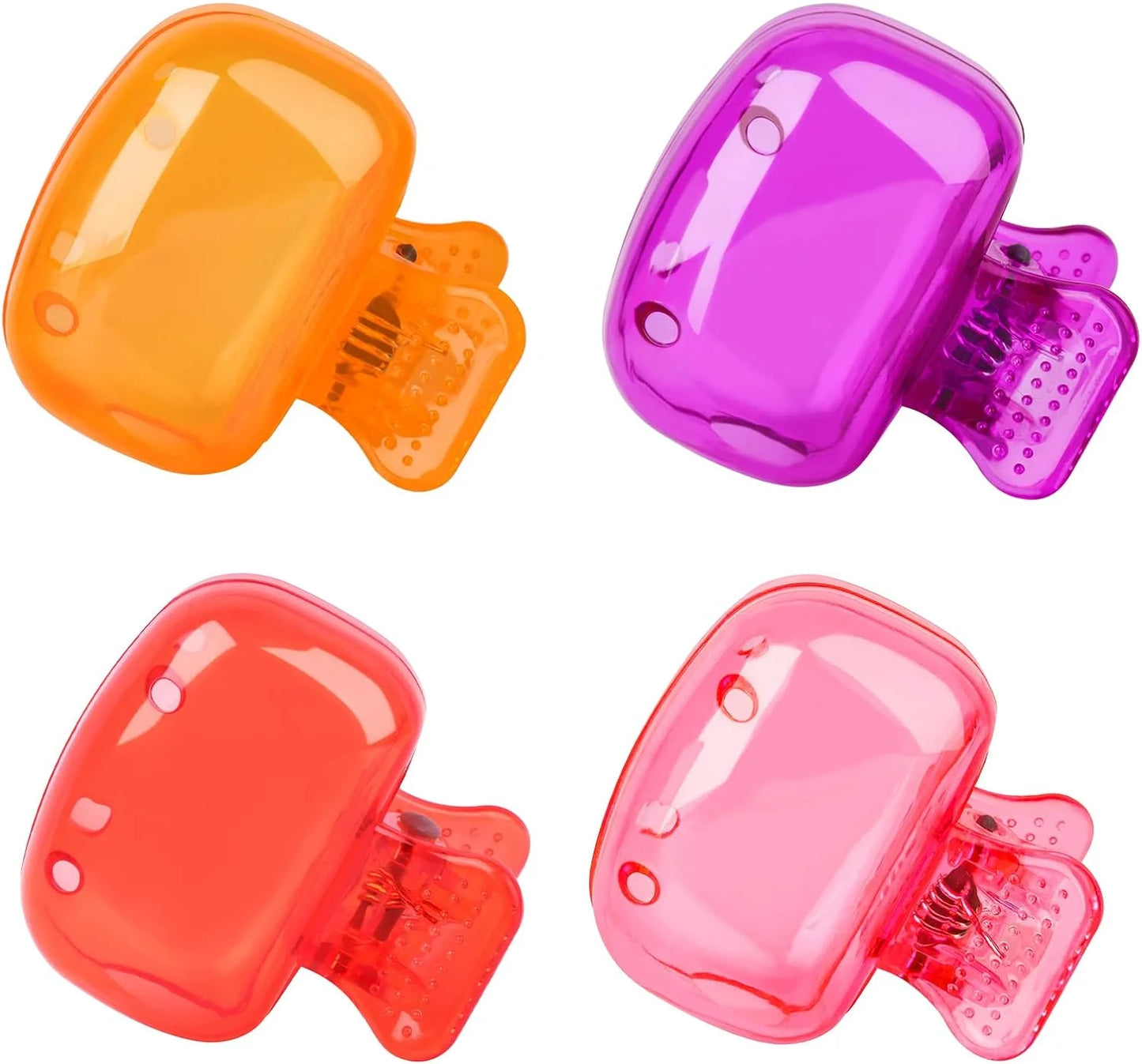 4 Pack Toothbrush Covers Caps Protector Coverings Clips Portable Plastic Toothbrush Head Case for Travel Camping School