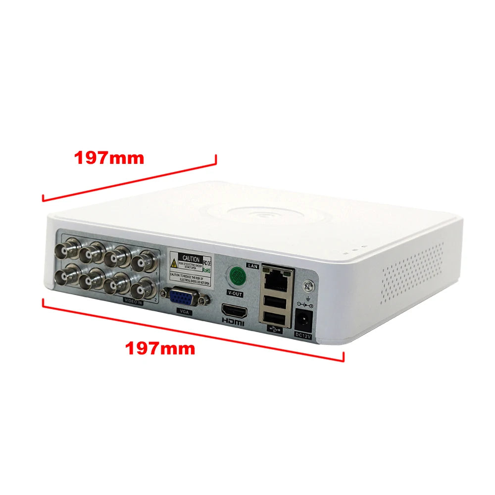 Hibridinis DVR CCTV apsauga 4 CH/8 kanalai 5M-N bendraašis garsas, skirtas 5MP 12,5Fps 1080P 720P TVI CVI CVBS kamera 5MP IP Onvif kamera