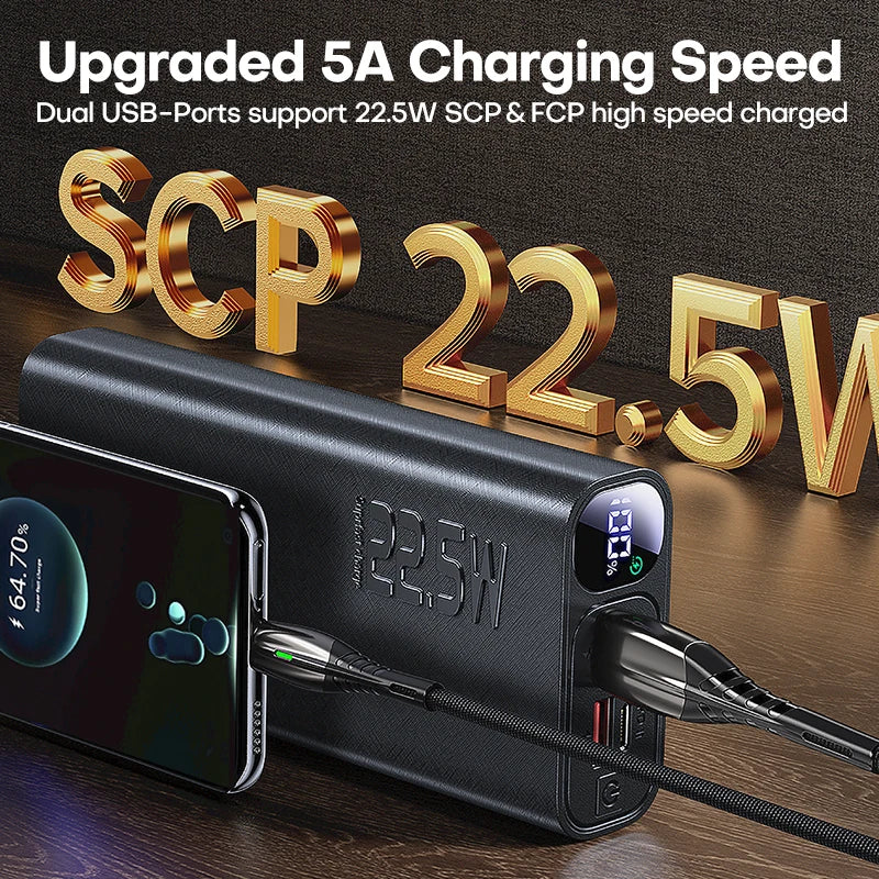 QOOVI Power Bank 20000mAh nešiojamas PD 20W greito įkrovimo Poverbank mobiliojo telefono išorinis akumuliatorius, skirtas iPhone 13 Xiaomi
