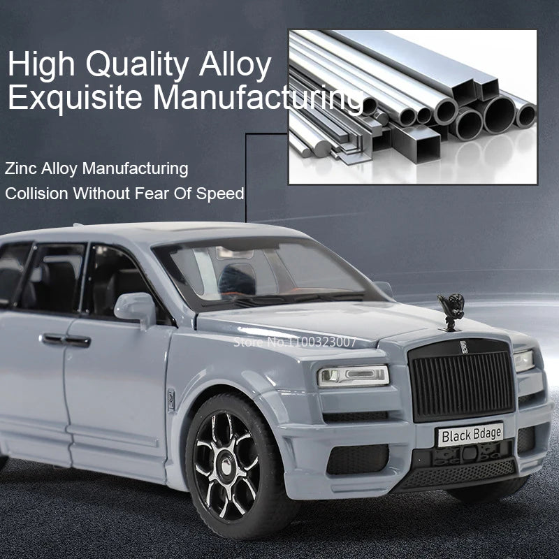 1/32 Rolls Royce Cullinan RV Car Model Alloy Diecast Off-road Vehicle Toy With Sound and Light Camping Car Model For Boys Gifts