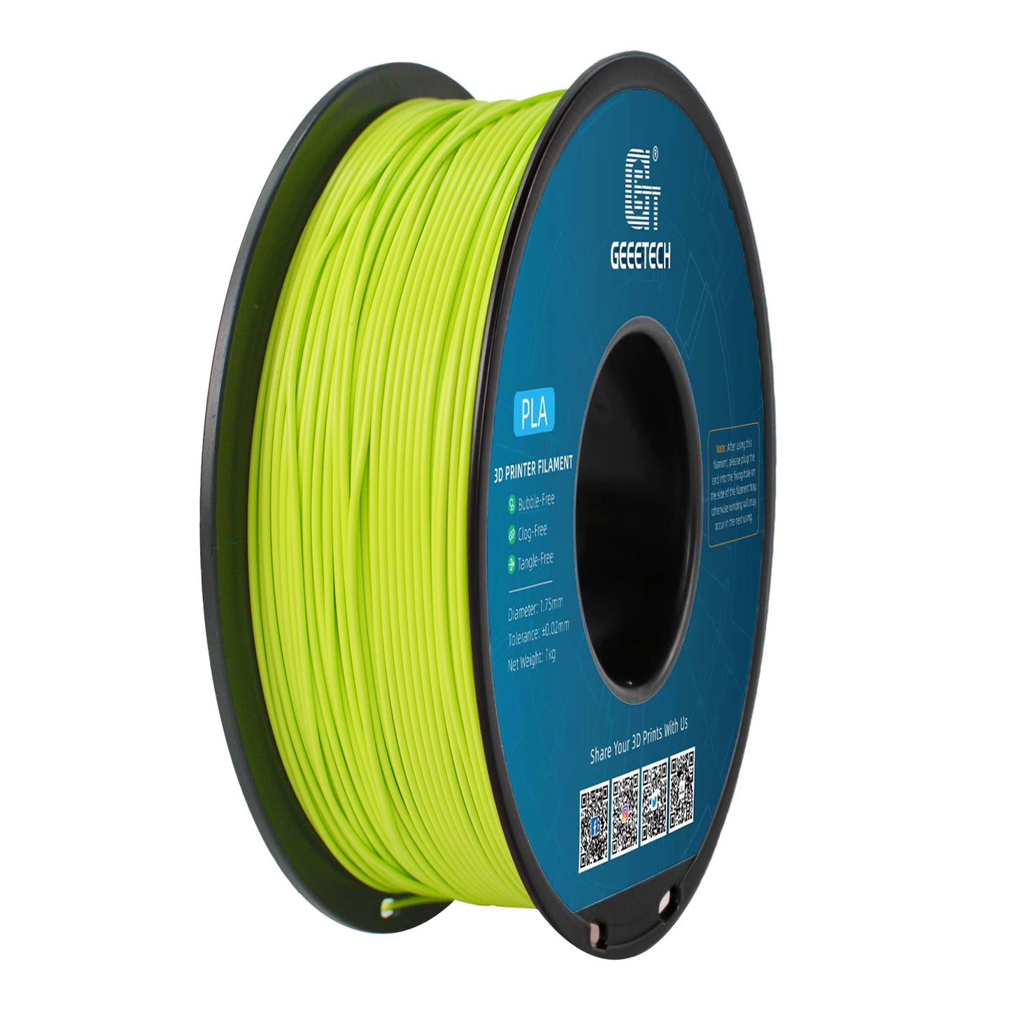 Geeetech 3D spausdintuvas Filament PLA PETG plastikas 1kg 1,75 mm, nesipainioja, 3D spausdinimo vielos medžiagos, juoda, balta, vakuuminė pakuotė