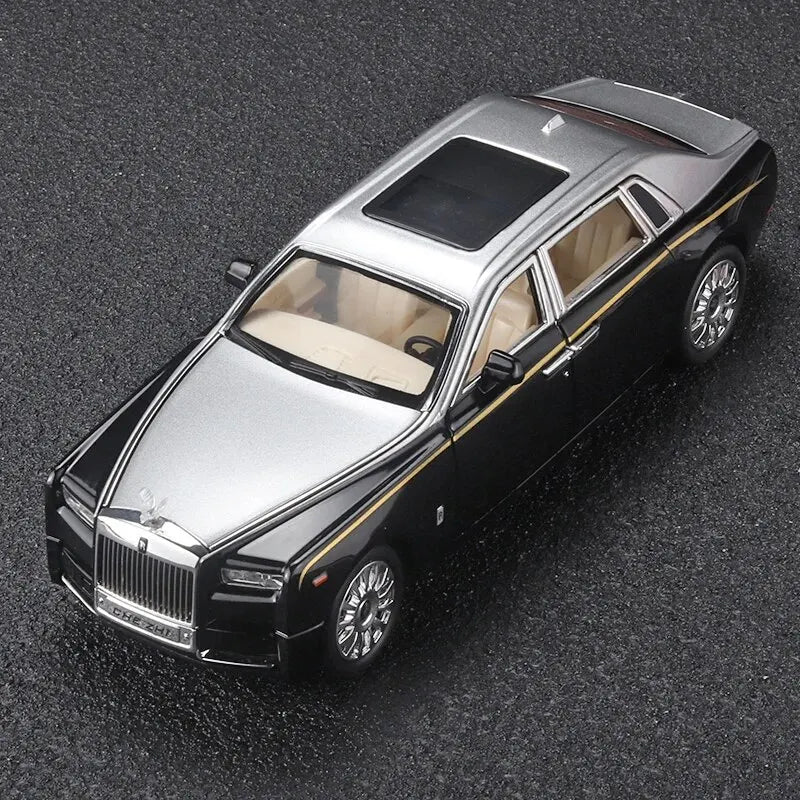 1:24 RR fantominio modelio, cinko lydinio, ištraukiami atgal, liejami žaisliniai automobiliai su garsu ir šviesa, skirti vaikams berniukui, mergaitei