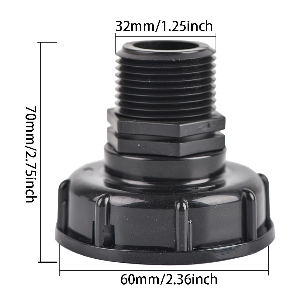 1/2" 3/4" 1" Female Thread IBC Tank Adapter S60 Water Tap Connector Valve Replacement Fitting Garden Irrigation Tool 1PCS