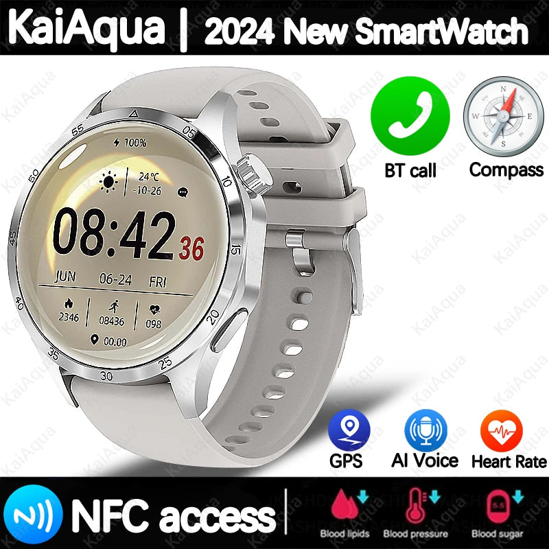 2025 m. Android GT4 Pro GPS NFC Smart Watch Men 360*360 AMOLED ekranas Širdies ritmas Bluetooth Call IP68 vandeniui atsparus vyriškas išmanusis laikrodis