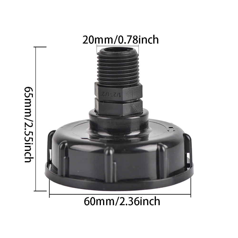1/2" 3/4" 1" Female Thread IBC Tank Adapter S60 Water Tap Connector Valve Replacement Fitting Garden Irrigation Tool 1PCS