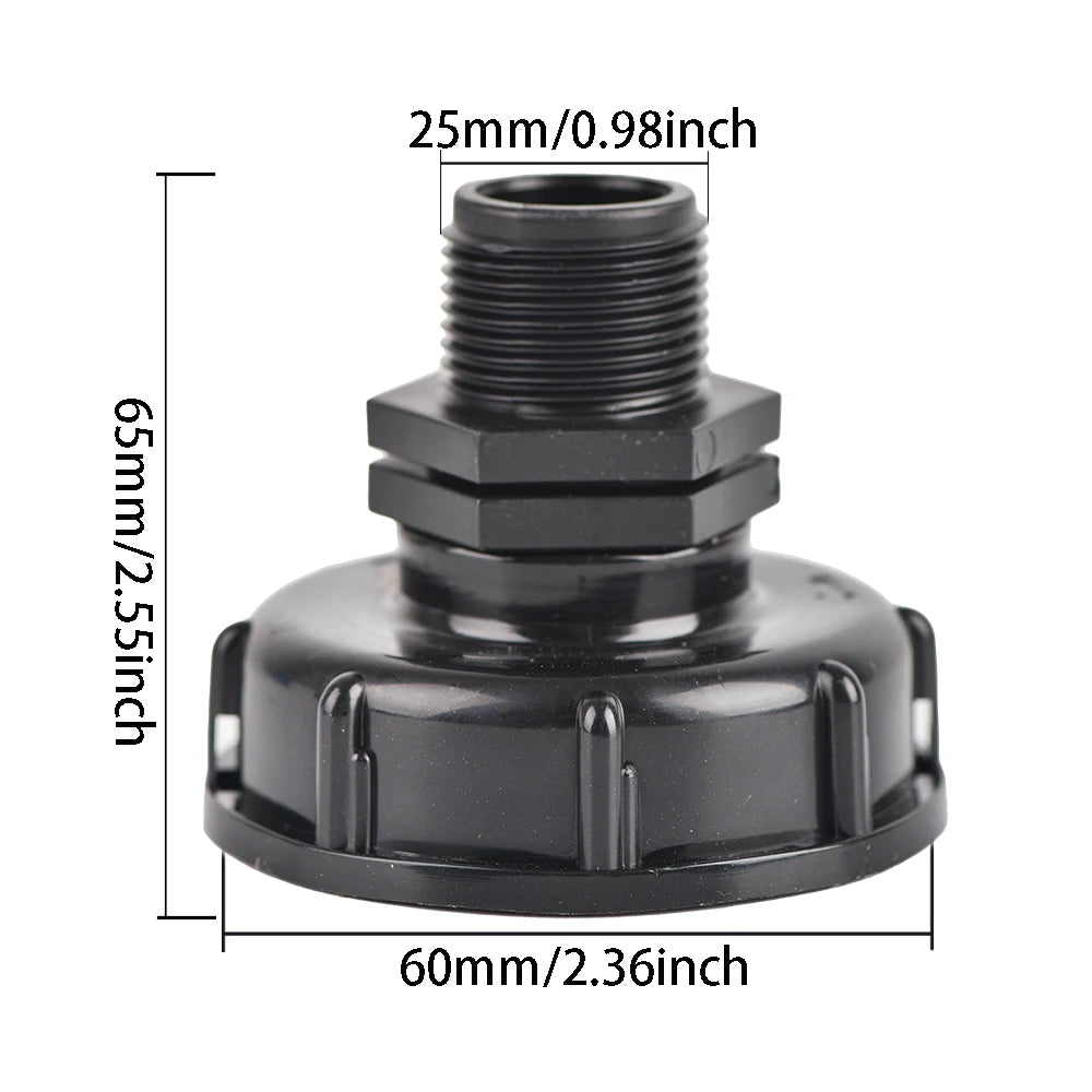 1/2" 3/4" 1" Female Thread IBC Tank Adapter S60 Water Tap Connector Valve Replacement Fitting Garden Irrigation Tool 1PCS