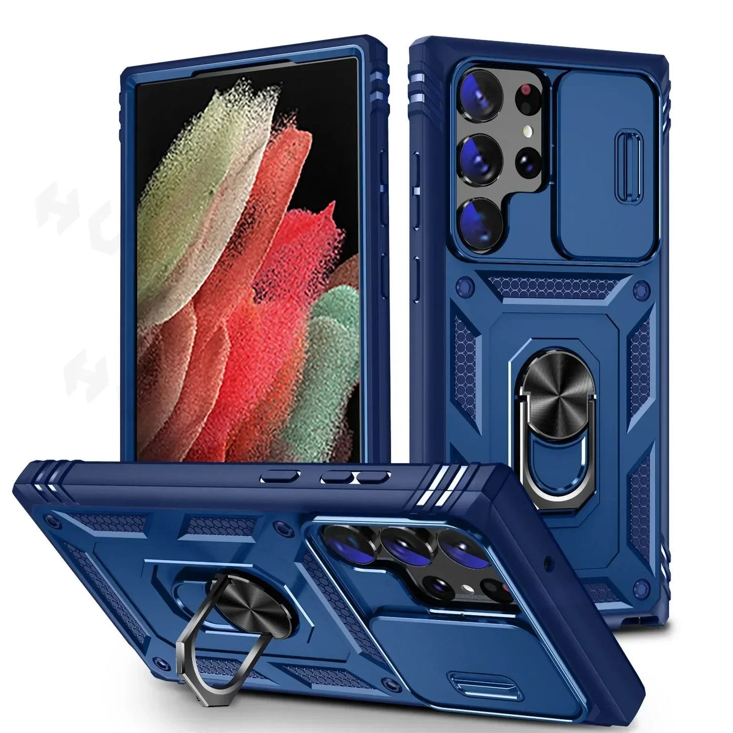 Camera Slide Lens Case For Samsung Galaxy S25 Ultra S24 Ultra S24 FE S23 FE A55 A16 A15 A54 A52 A35 Protective Grade Rugged Cove