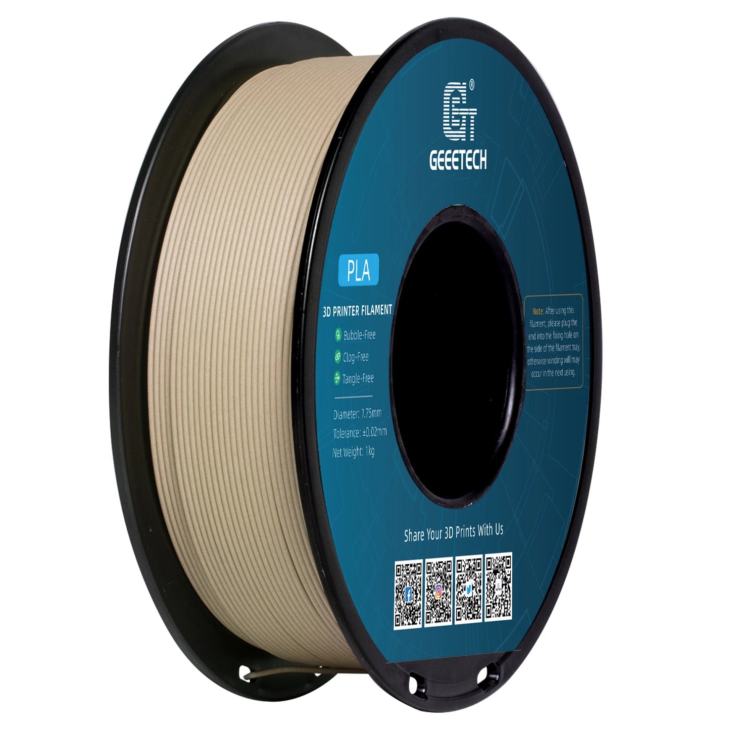 Geeetech 3D spausdintuvas Filament PLA PETG plastikas 1kg 1,75 mm, nesipainioja, 3D spausdinimo vielos medžiagos, juoda, balta, vakuuminė pakuotė