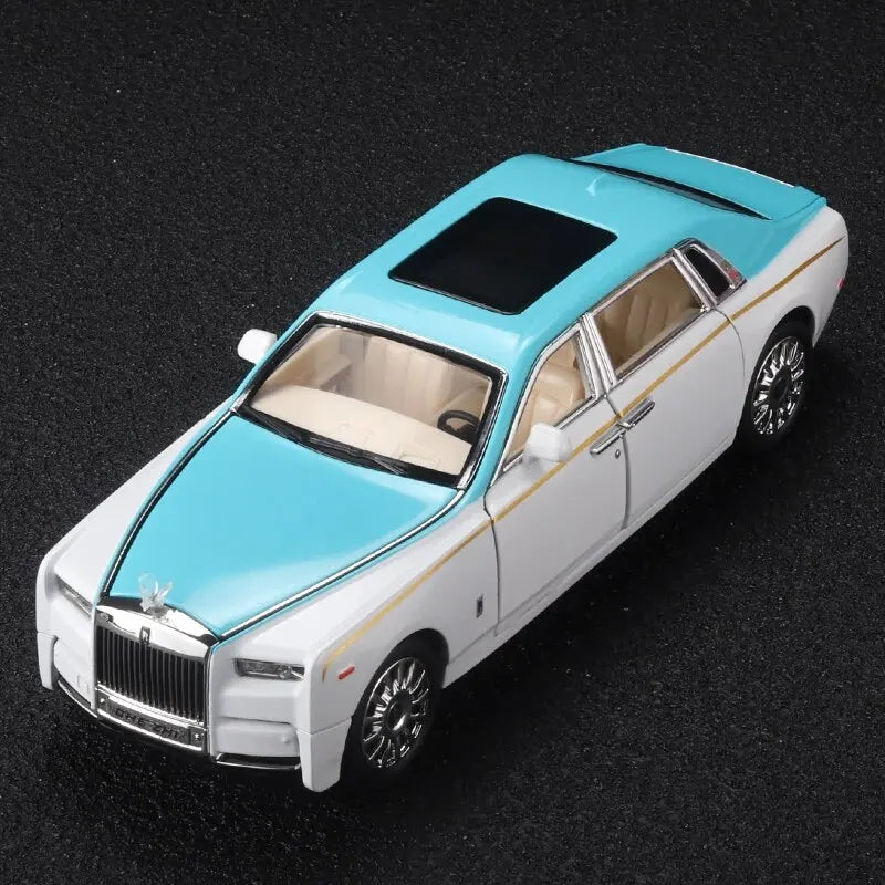 1:24 RR fantominio modelio, cinko lydinio, ištraukiami atgal, liejami žaisliniai automobiliai su garsu ir šviesa, skirti vaikams berniukui, mergaitei