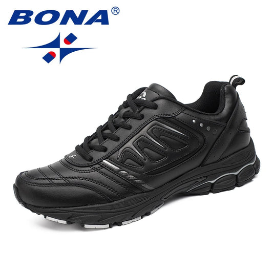 BONA New Style Vyriški bėgimo bateliai Ourdoor Bėgimo žygio sportbačiai Suvarstomi sportiniai batai Patogūs lengvi minkšti