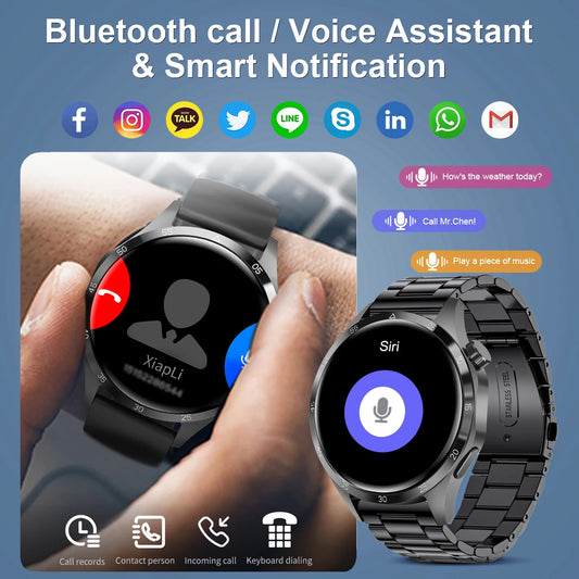 2025 m. Android GT4 Pro GPS NFC Smart Watch Men 360*360 AMOLED ekranas Širdies ritmas Bluetooth Call IP68 vandeniui atsparus vyriškas išmanusis laikrodis