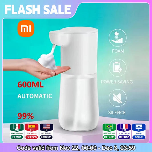 Xiaomi 2000mAh USB įkrovimo automatinis indukcinis putplasčio muilo dozatorius Išmanusis infraraudonųjų spindulių bekontaktis rankų ploviklis virtuvei vonios kambariui