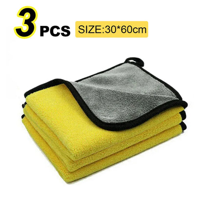 Automobilių plovimo mikropluošto rankšluostis 30x30/60cm Automobilių valymo džiovinimo šluostė, apsiūta automobilių priežiūros šluostė, detalizuojanti automobilių plovimo rankšluostį