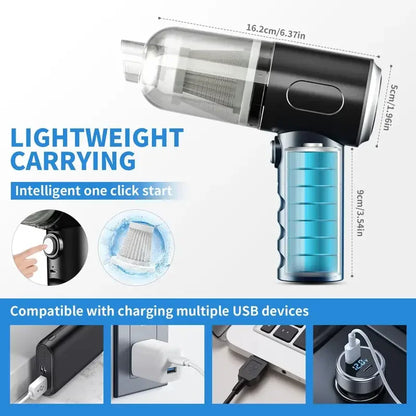 Xiaomi MIJIA 12000pa Portable Small Multipurpose Vehicle Vacuum Cleaner Small Household Pump Handheld Car Mounted Vacuum Cleaner